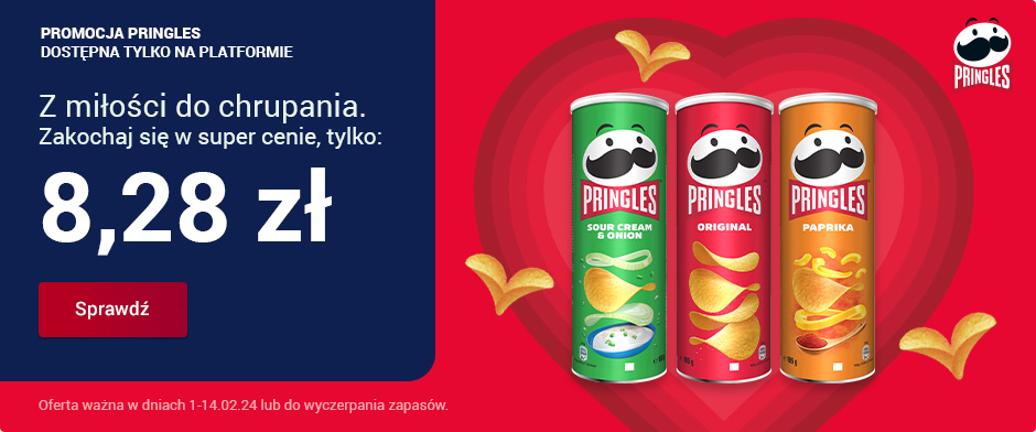 Pringles. Z miłości do chrupania. Zakochaj się w super cenie - tylko 8,28!