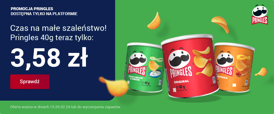 Pringles.Czas na małe szaleństwo! Pringles 40g teraz tylko 3,58!