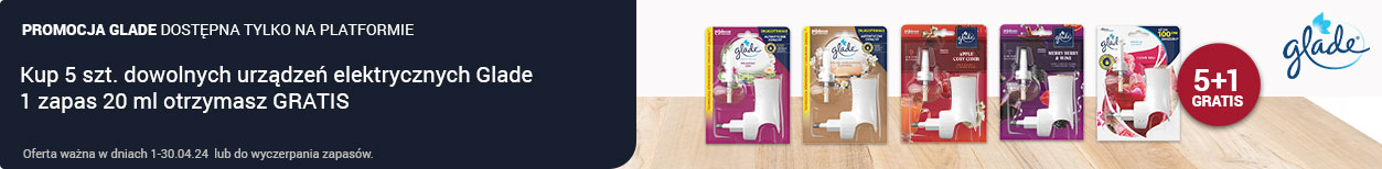 Glade. Kup 5 szt. dowolnych urządzeń elektrycznych Glade 1 zapas 20 ml otrzymasz GRATIS