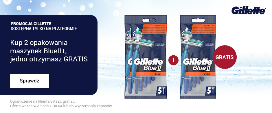 Gillette. Kup 2 opakowania maszynek BlueII+, jedno otrzymasz GRATIS