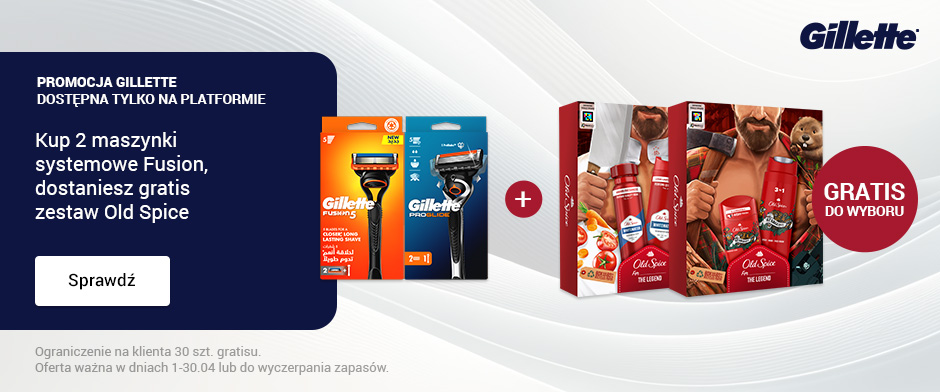 Gillette. Kup 2 maszynki systemowe Fusion, dostaniesz gratis zestaw Old Spice do wyboru