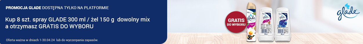 Glade. Kup 8 szt. spray GLADE 300 ml / żel 150 g dowolny mix a otrzymasz GRATIS DO WYBORU